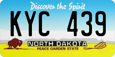 ND license plate KYC439
