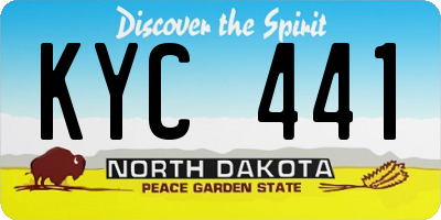 ND license plate KYC441