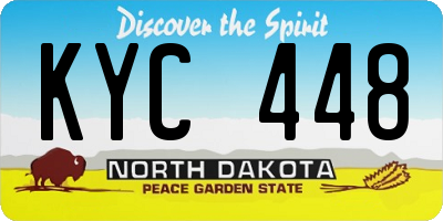 ND license plate KYC448