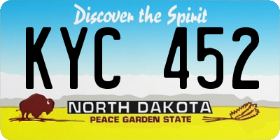 ND license plate KYC452