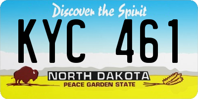 ND license plate KYC461