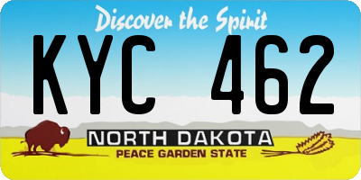 ND license plate KYC462
