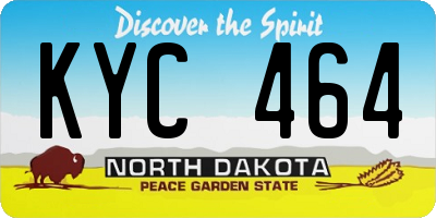 ND license plate KYC464