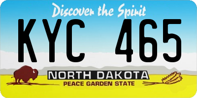 ND license plate KYC465