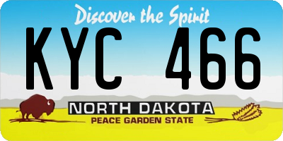 ND license plate KYC466
