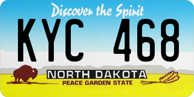 ND license plate KYC468