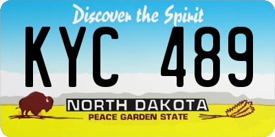 ND license plate KYC489