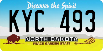 ND license plate KYC493