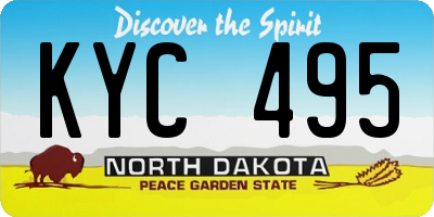ND license plate KYC495