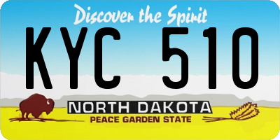 ND license plate KYC510