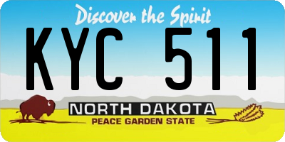 ND license plate KYC511