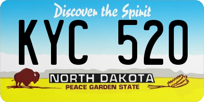 ND license plate KYC520