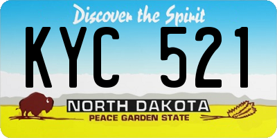 ND license plate KYC521