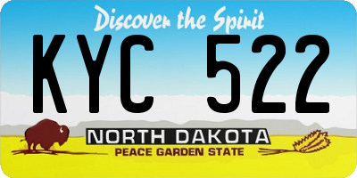 ND license plate KYC522