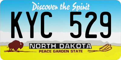 ND license plate KYC529