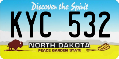 ND license plate KYC532