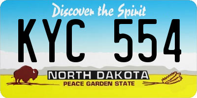 ND license plate KYC554