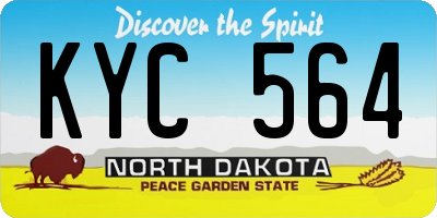 ND license plate KYC564