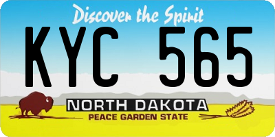 ND license plate KYC565