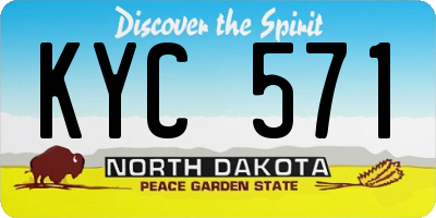 ND license plate KYC571