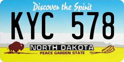 ND license plate KYC578