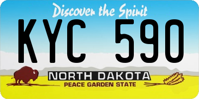 ND license plate KYC590