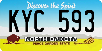 ND license plate KYC593