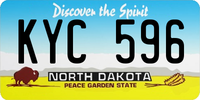 ND license plate KYC596