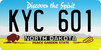 ND license plate KYC601