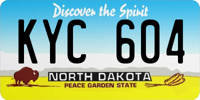 ND license plate KYC604
