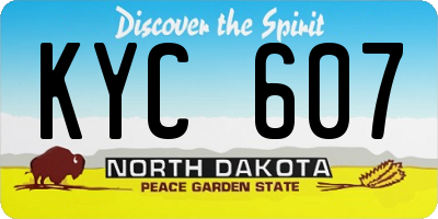 ND license plate KYC607