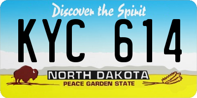 ND license plate KYC614