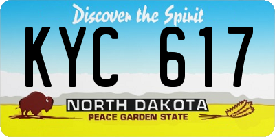 ND license plate KYC617