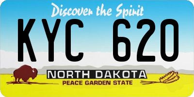 ND license plate KYC620