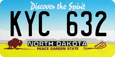 ND license plate KYC632