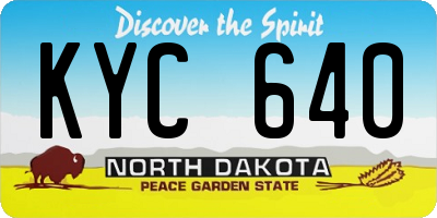 ND license plate KYC640