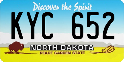 ND license plate KYC652