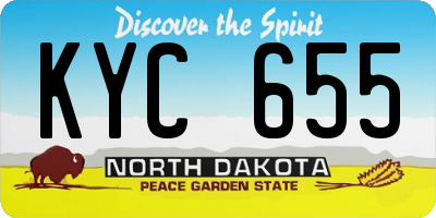 ND license plate KYC655