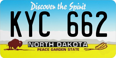 ND license plate KYC662