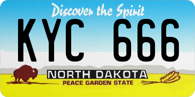 ND license plate KYC666