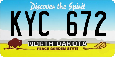 ND license plate KYC672