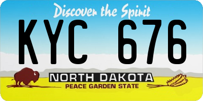 ND license plate KYC676