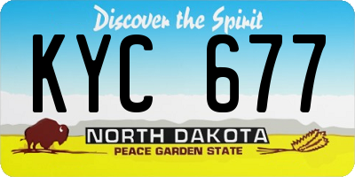ND license plate KYC677