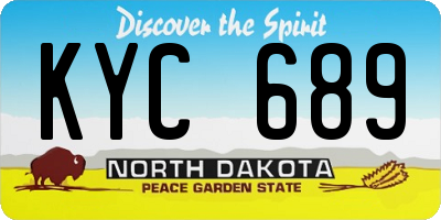 ND license plate KYC689