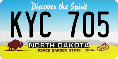 ND license plate KYC705