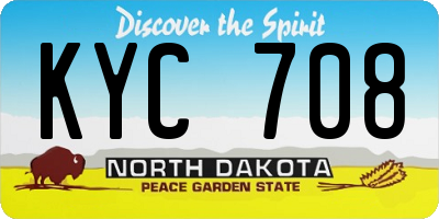 ND license plate KYC708