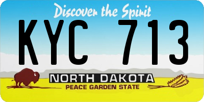 ND license plate KYC713