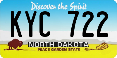 ND license plate KYC722