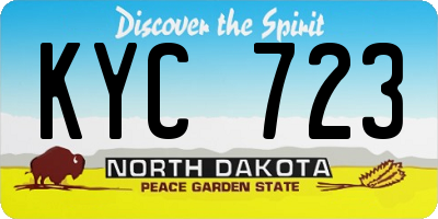 ND license plate KYC723