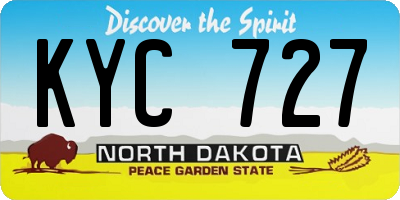 ND license plate KYC727